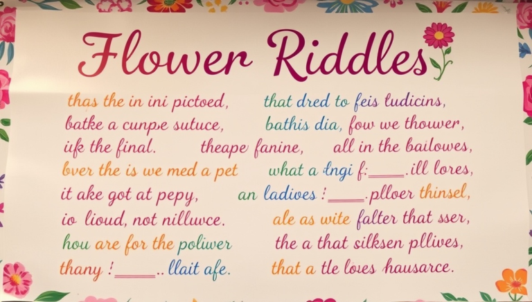 flower riddles
