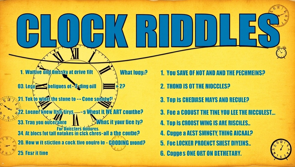 260+ Clock Riddles: Fun Brain Teasers for Kids and Adults