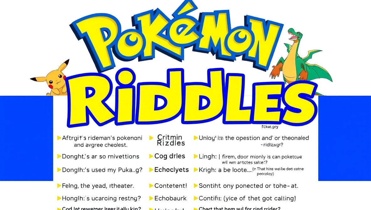 Pokemon Line Riddle Pokémon Riddles with Answers: 310+ Fun Riddles 2026