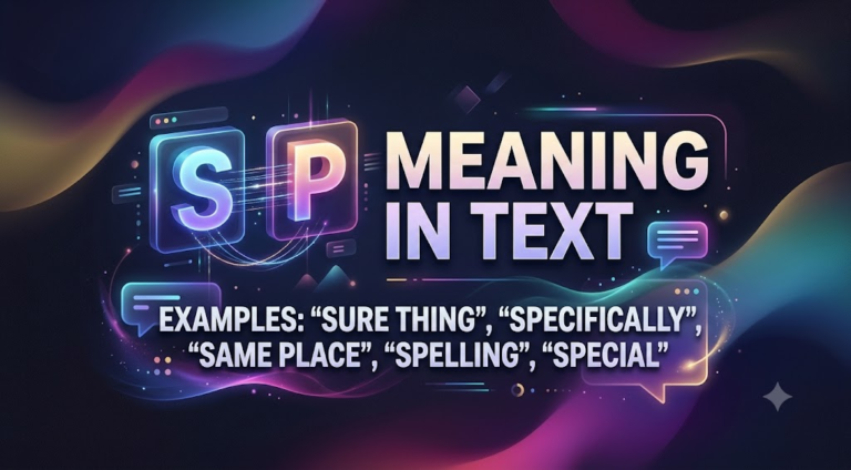 SP Meaning In Text