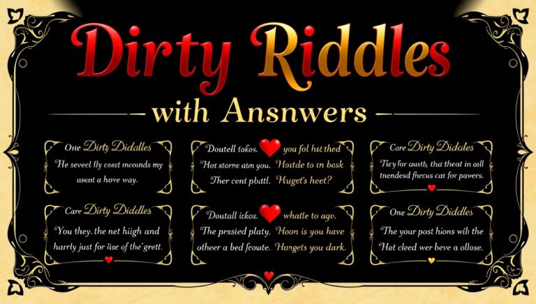 dirty riddles with answers