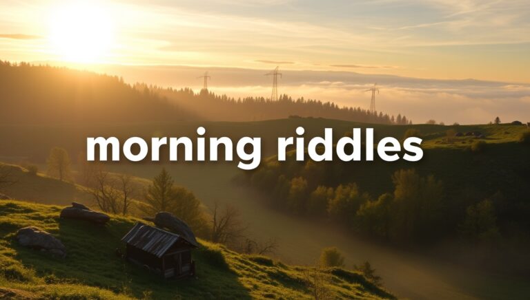 morning riddles