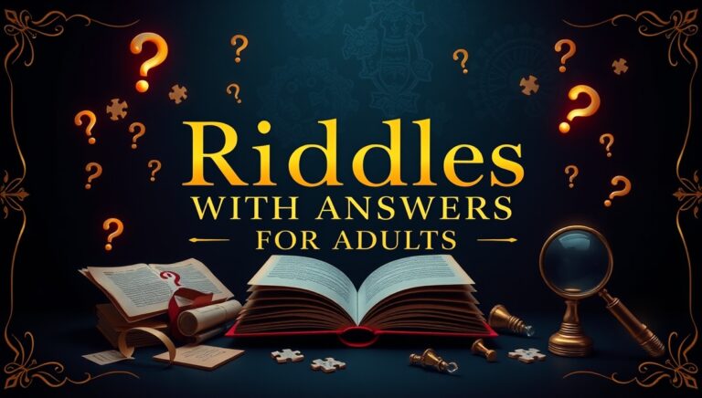 riddles with answers for adults
